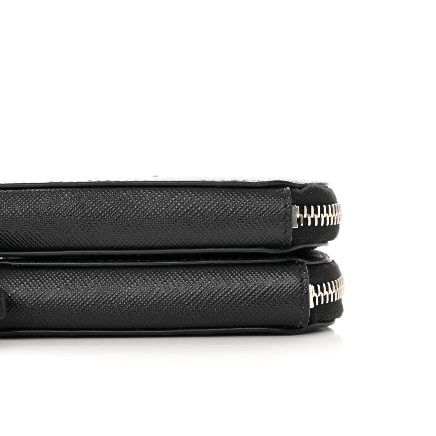 Prada Saffiano Mini Triangle Crossbody Pouch Black 10 of 15