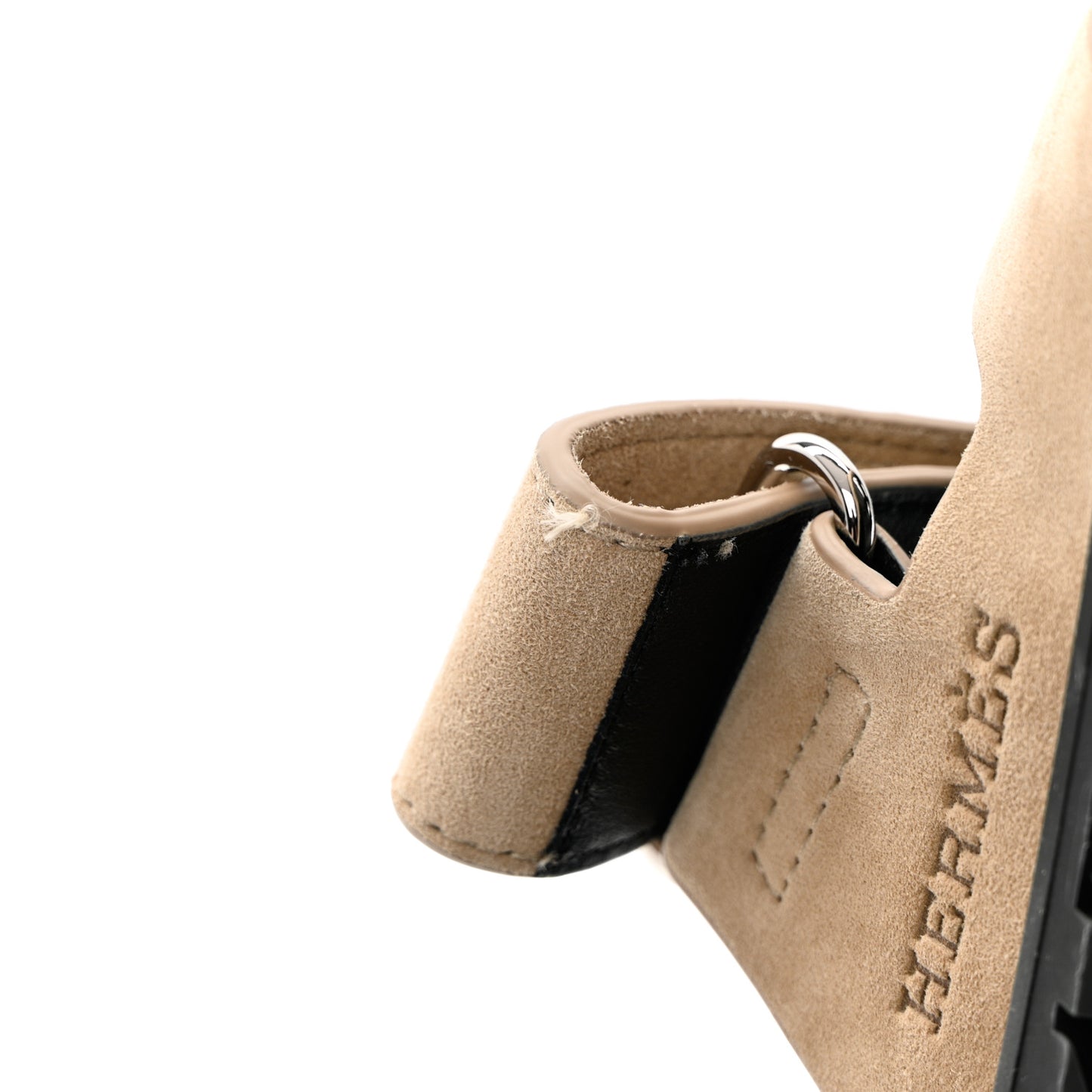 Suede Goatskin Mens Chypre Sandals 40 Beige Argile