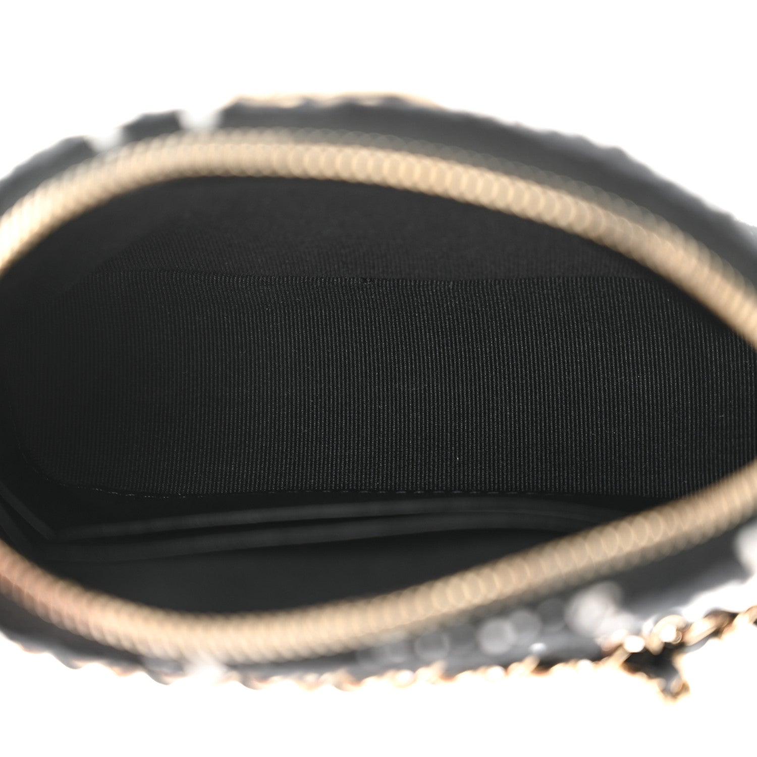 Chanel Tweed Quilted Mini Clutch With Chain Black White 5 of 14