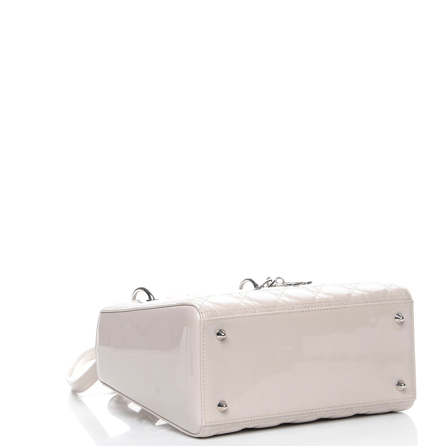 Patent Cannage Medium Lady Dior Grey