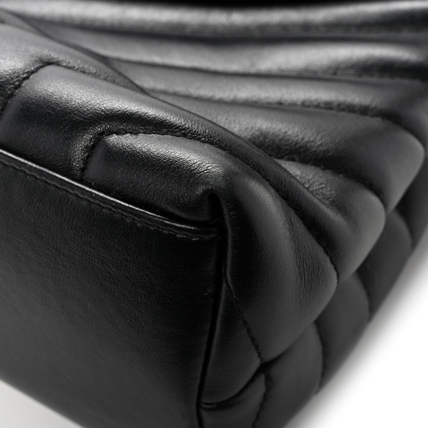 Saint Laurent Calfskin Y Quilted Monogram Medium Loulou Chain Satchel Black 13 of 14