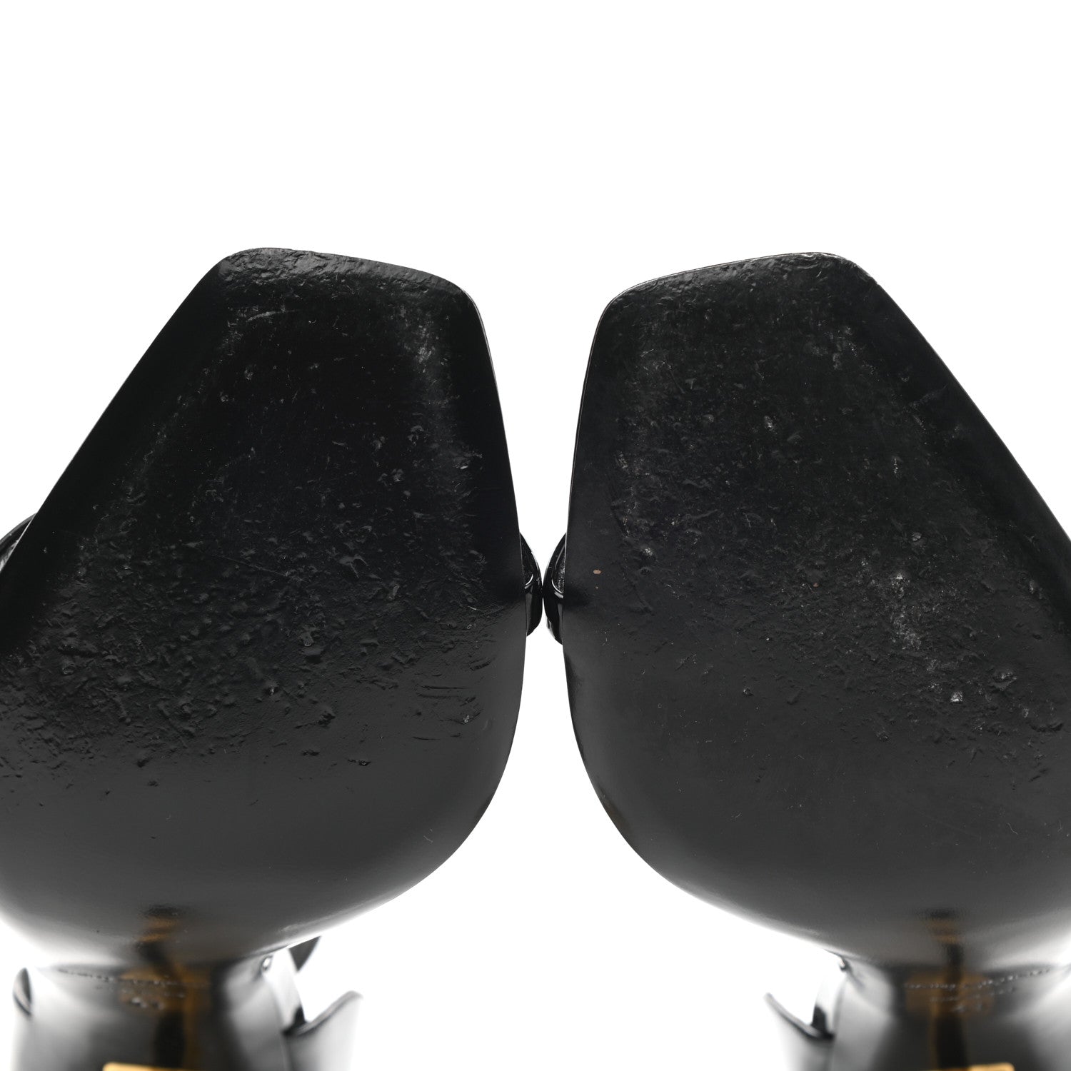 Saint Laurent Patent Calfskin Opyum 110 Sandals 41 Black Gold 10 of 12