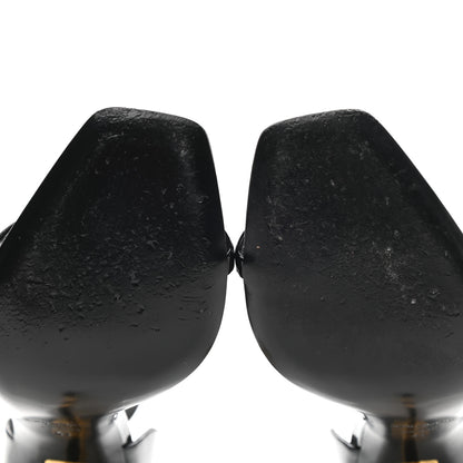 Saint Laurent Patent Calfskin Opyum 110 Sandals 41 Black Gold 10 of 12