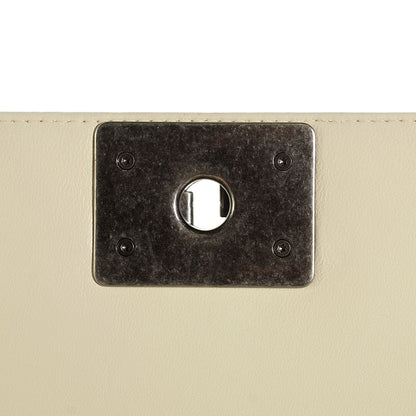 Chanel Calfskin Quilted Medium Boy Flap Light Beige 8 of 8