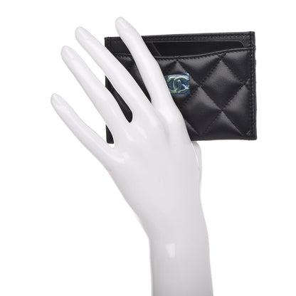 Chanel Lambskin Quilted Card Holder Black 2 of 9