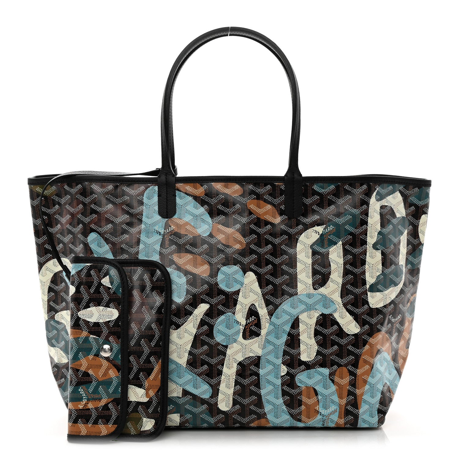 Goyard Goyardine Saint Louis Lettres Camouflage PM Black Blue 3 of 11