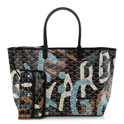 Goyard Goyardine Saint Louis Lettres Camouflage PM Black Blue 3 of 11