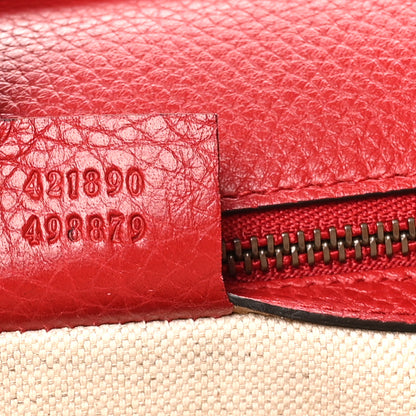 Gucci Calfskin Small GG Marmont Top Handle Bag Vulcanic Red 7 of 10