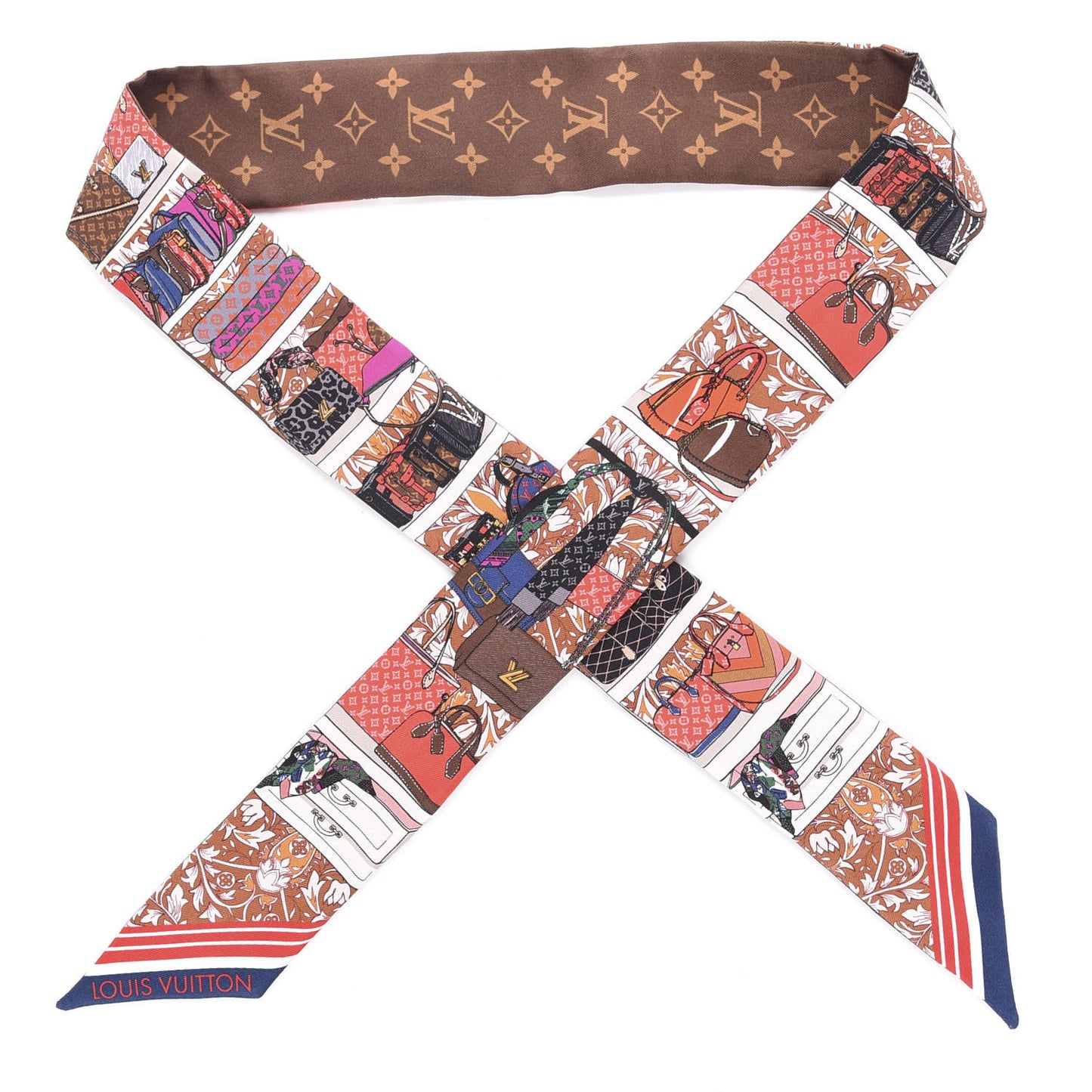 Silk Monogram LV Prive BB Bandeau Beige