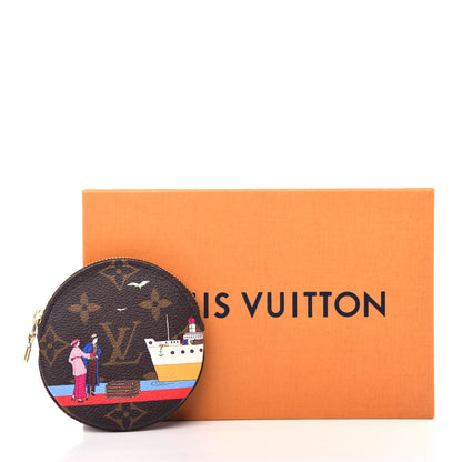 Louis Vuitton Monogram 2016 Christmas Animation Round Coin Purse Rouge 8 of 8
