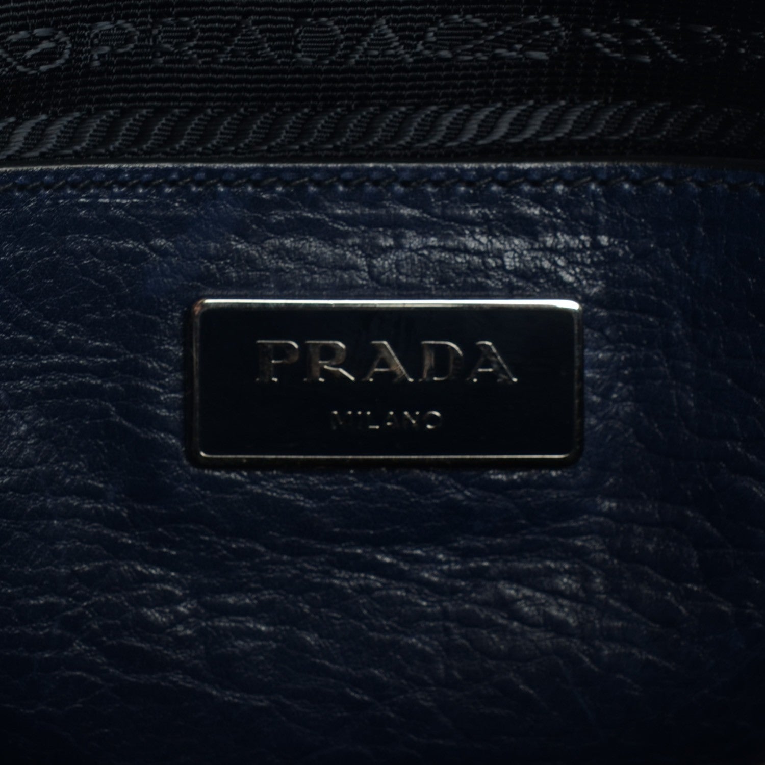 Prada Glace Calf Twin Pocket Tote Baltico 6 of 8