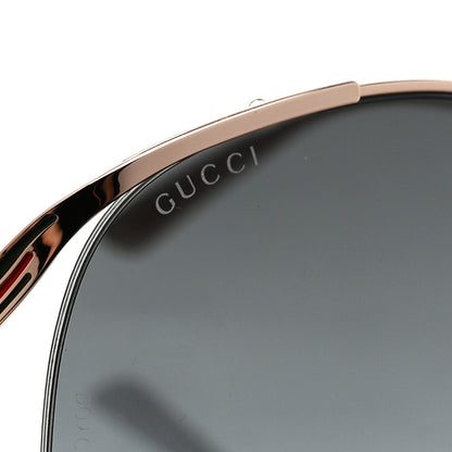 Gucci Metal Oversized Round Frame GG0225S Sunglasses Gold 7 of 8