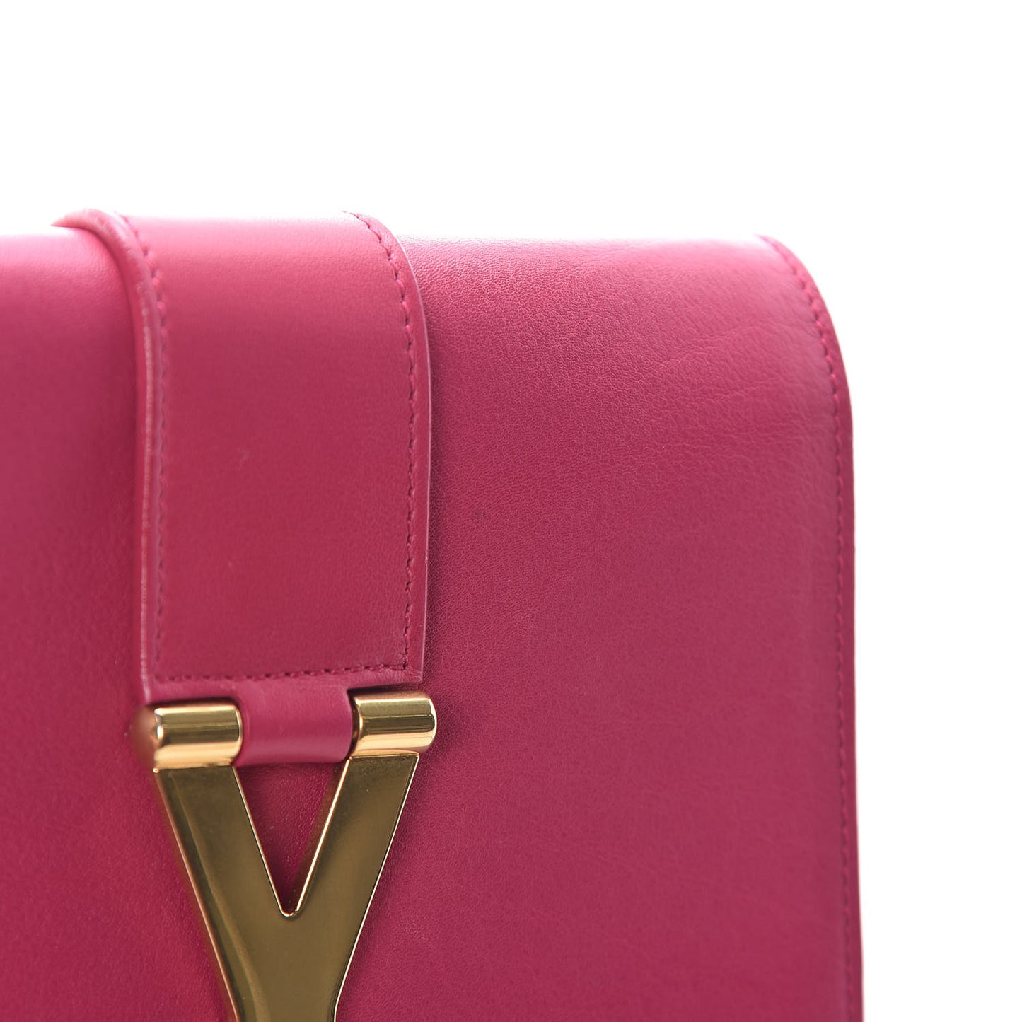 Calfskin Small Classic Y Satchel Bubblegum