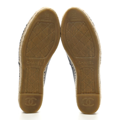 Chanel Lambskin CC Espadrilles 38 Blue 5 of 9