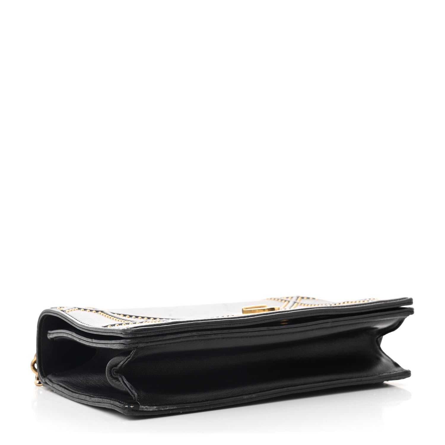 Christian Dior Lambskin Studded Medium Diorama Flap Bag Black 4 of 11