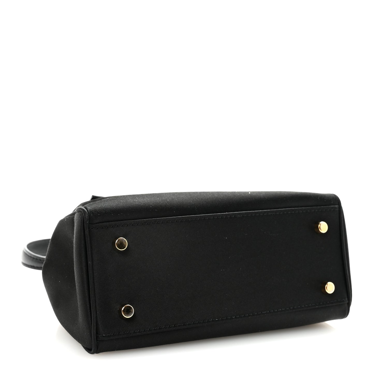 Satin Crystal Medusa 95 Plaque Bag Black