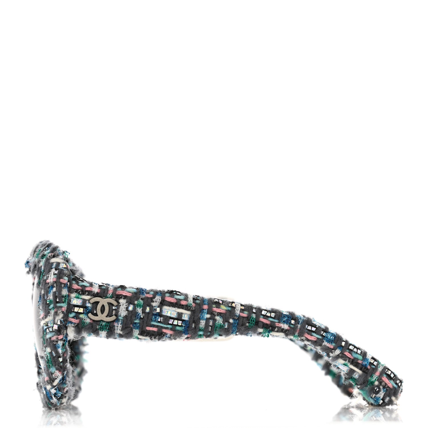Chanel Tweed Sunglasses 71085 Blue Multicolor 5 of 14