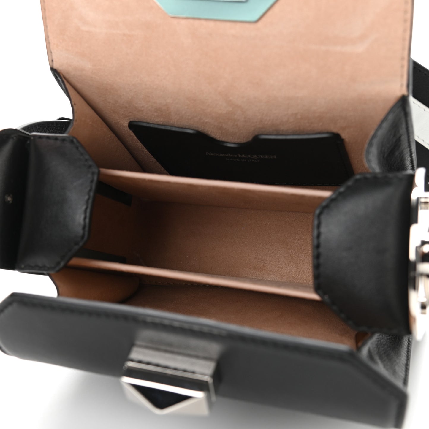 Grained Calfskin Box Shoulder Bag 16 Black