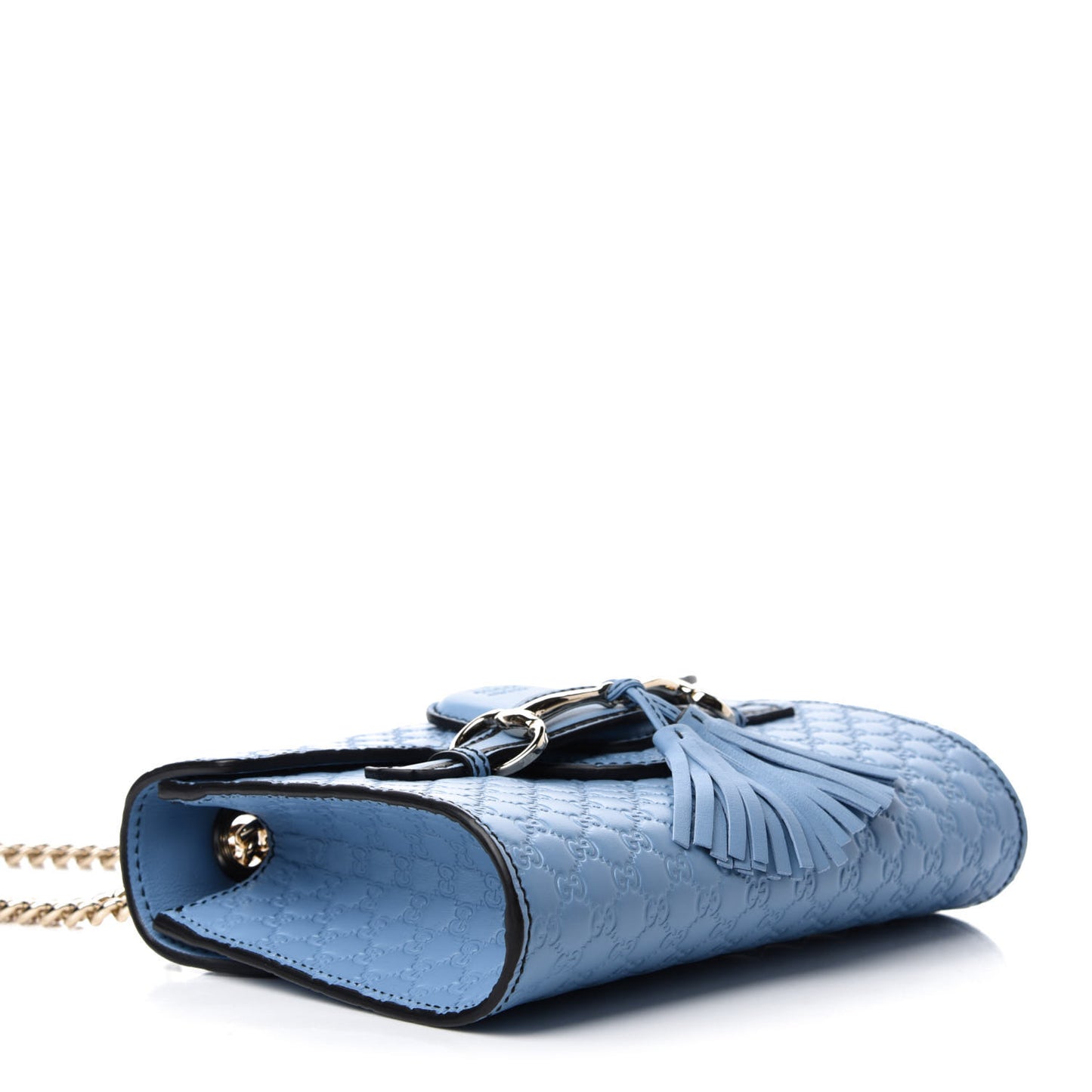 Soft Microguccissima Mini Emily Chain Shoulder Bag Mineral Blue