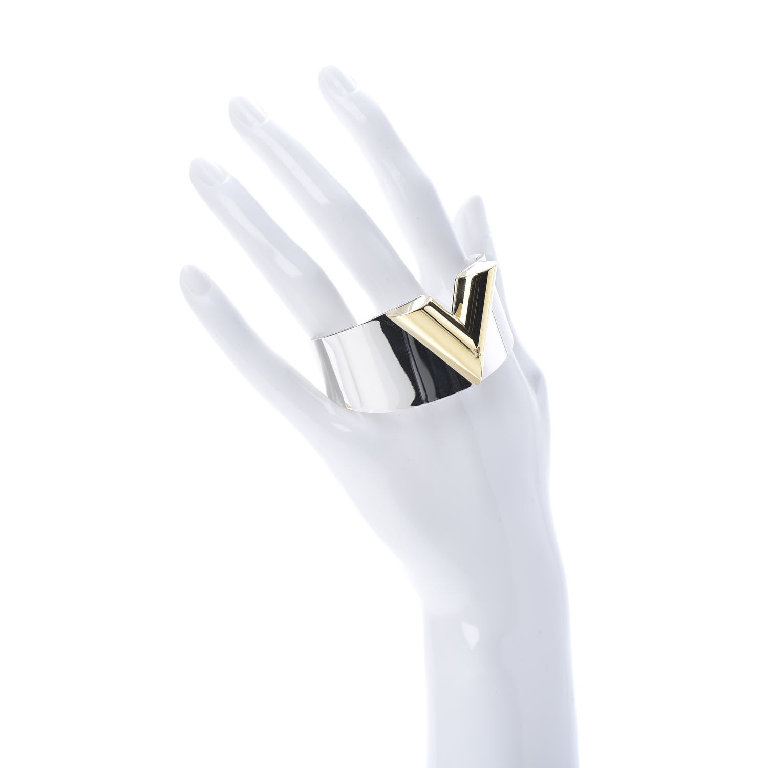 Louis Vuitton Metal Essential V Cuff Silver 2 of 6