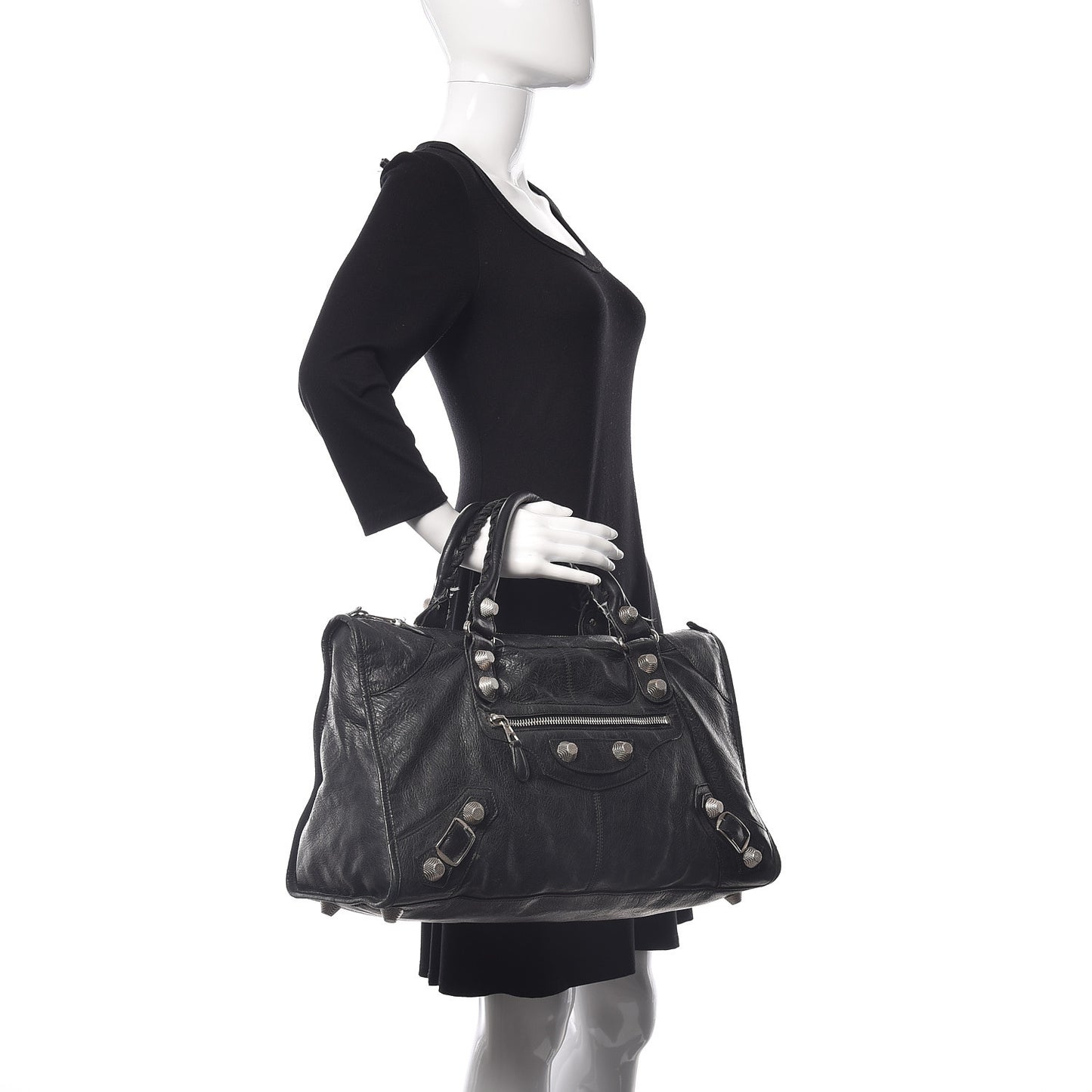 Agneau Giant 21 Silver Hardware Work Black