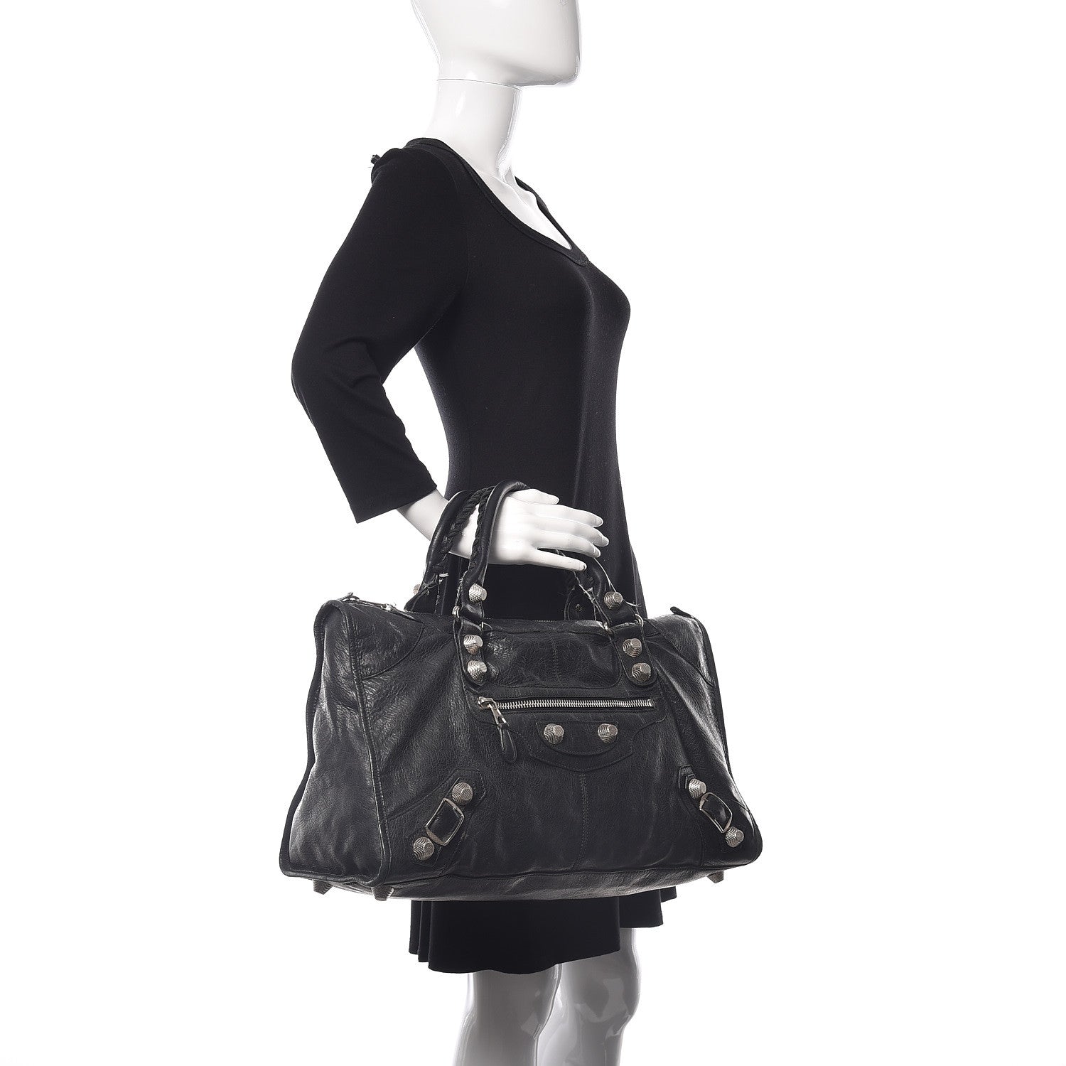 Balenciaga Agneau Giant 21 Silver Hardware Work Black 2 of 16