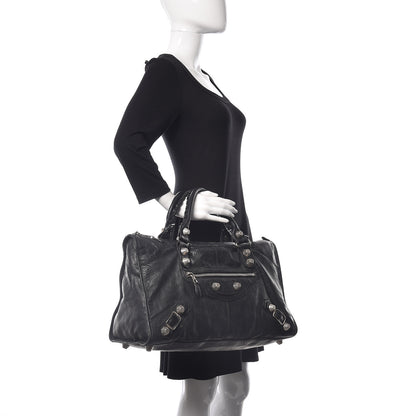 Balenciaga Agneau Giant 21 Silver Hardware Work Black 2 of 16