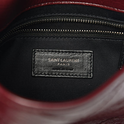 Saint Laurent Crinkled Calfskin Matelasse Monogram Niki Chain Wallet Dark Legion Red 6 of 9