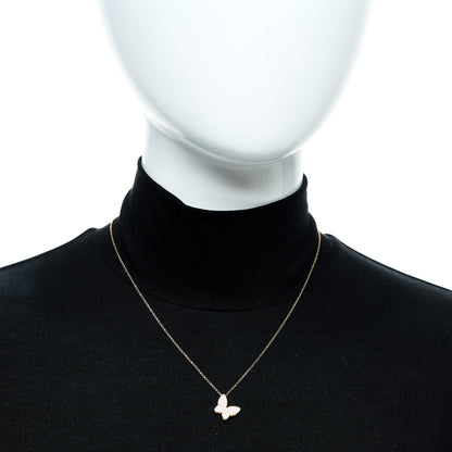 Roberto Coin 18K Yellow Gold Diamond Princess Butterfly Pendant Necklace 2 of 6