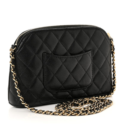 Chanel Caviar Quilted Classic Clutch With Chain Black 3 of 11