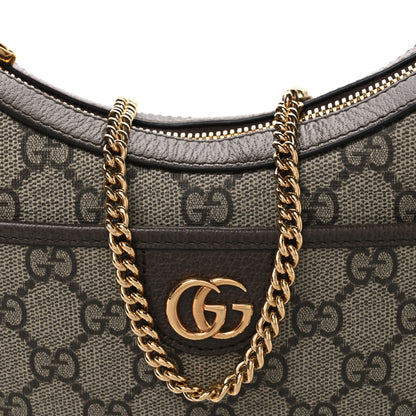 Gucci GG Supreme Monogram Textured Dollar Calfskin Small Ophidia Shoulder Bag Beige Ebony New Acero 8 of 10
