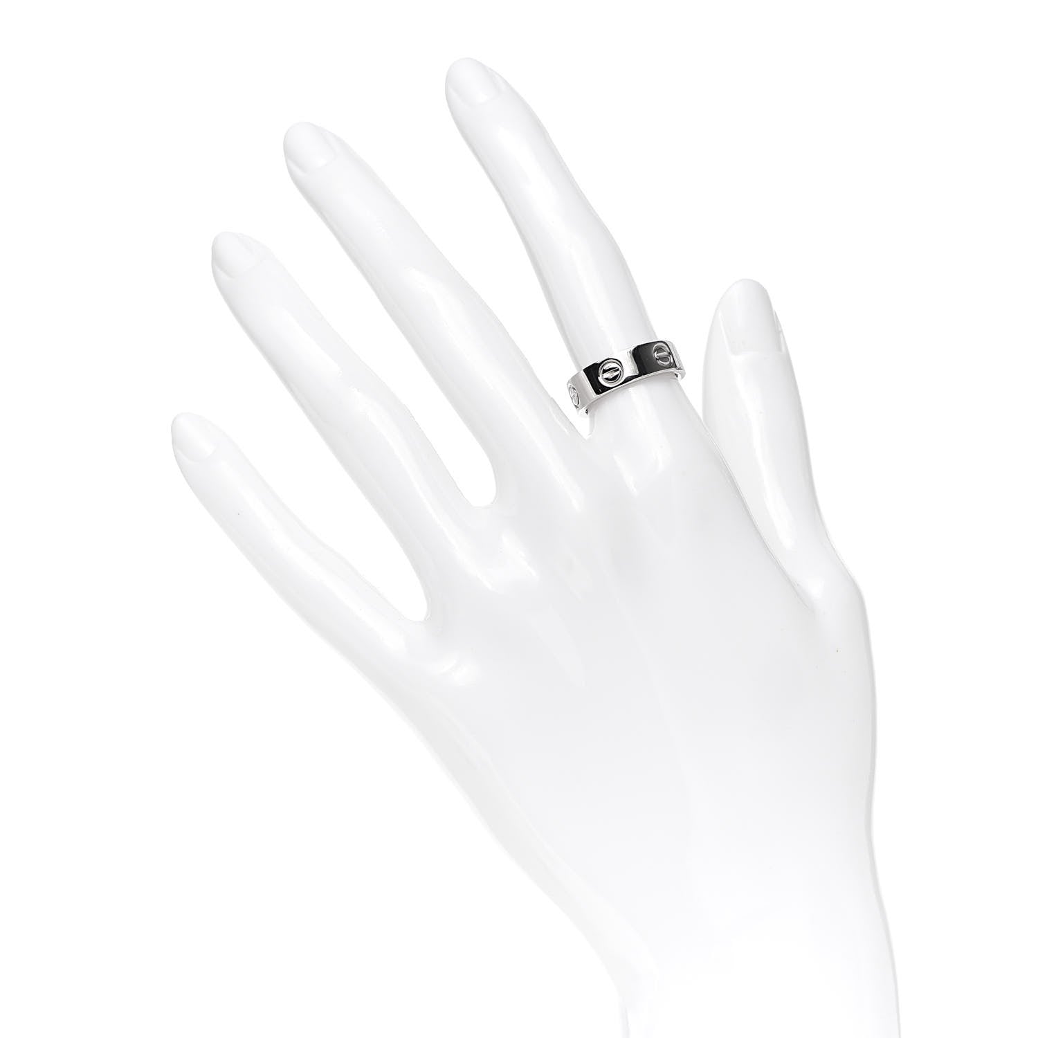Cartier 18K White Gold 5.5mm LOVE Ring 50 5.25 2 of 4