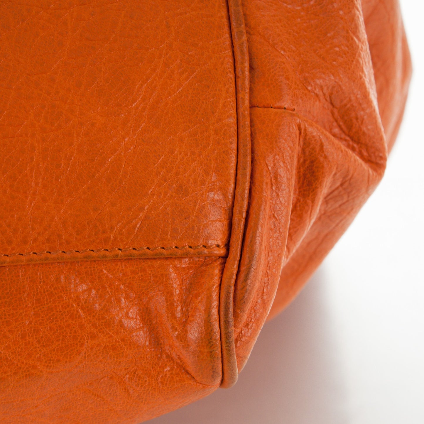 Agneau Classic Hardware S Sunday Tote Tangerine