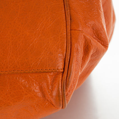 Balenciaga Agneau Classic Hardware S Sunday Tote Tangerine 11 of 14