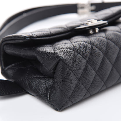 Chanel Grained Calfskin Quilted 2.55 Reissue Flap Belt Bag Clutch Black 8 of 9