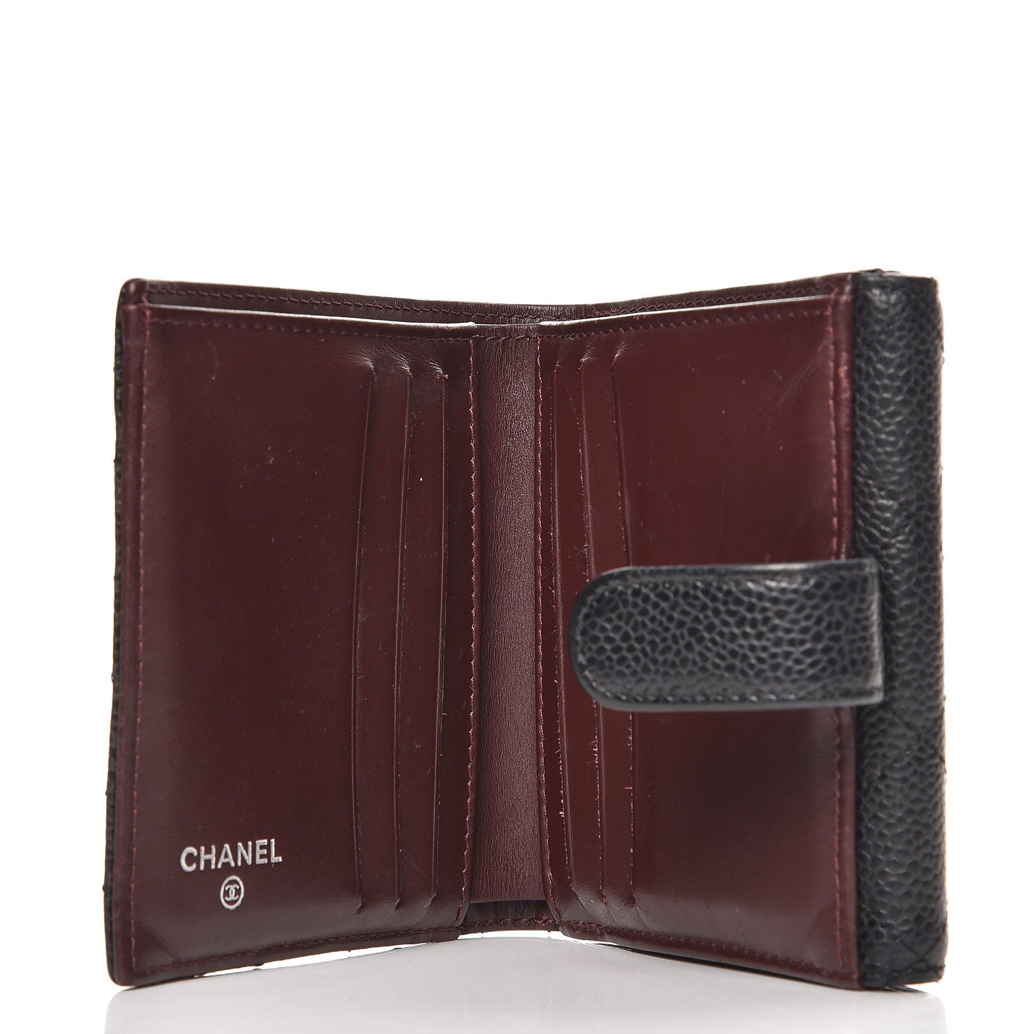 Chanel Caviar Quilted Compact French Flap Wallet Black 5 of 10