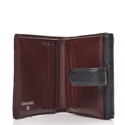 Chanel Caviar Quilted Compact French Flap Wallet Black 5 of 10