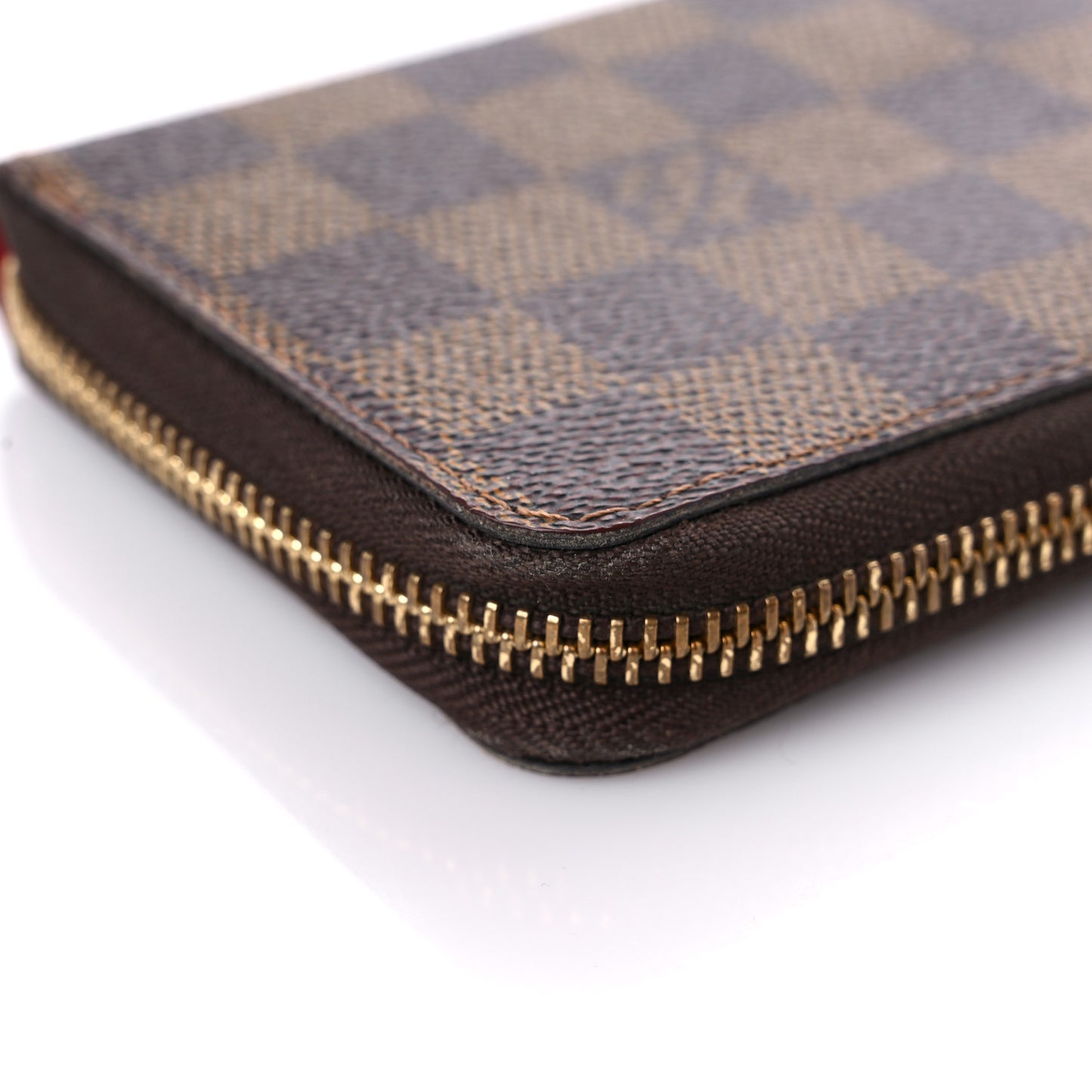 Damier Ebene Clemence Wallet Cherry