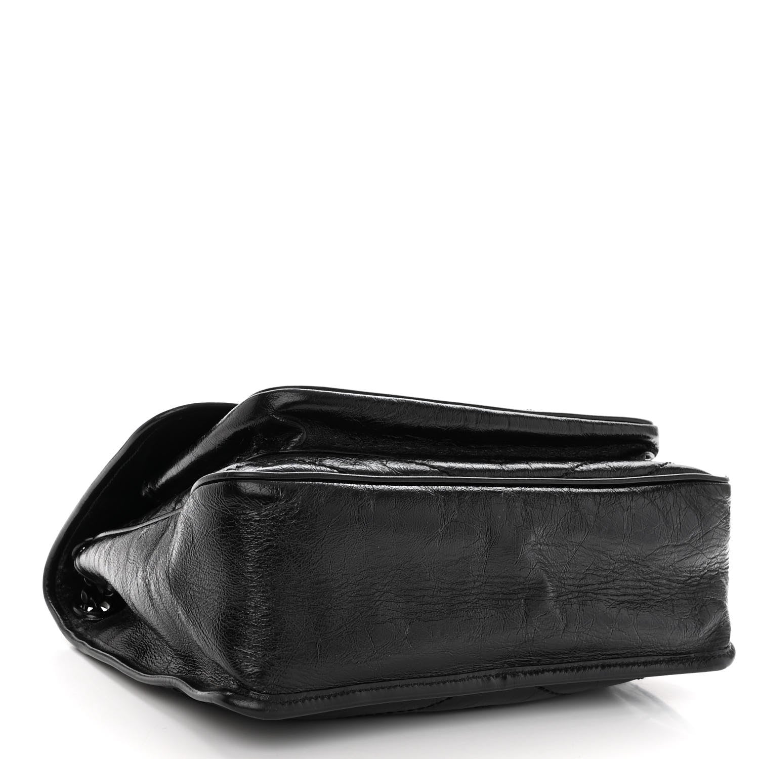 Saint Laurent Crinkled Calfskin Matelasse Monogram Medium Niki Chain Satchel Black 4 of 11