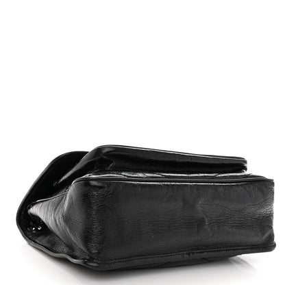 Saint Laurent Crinkled Calfskin Matelasse Monogram Medium Niki Chain Satchel Black 4 of 11