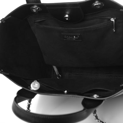 Chanel Caviar Small Studded Deauville Tote Black 6 of 10