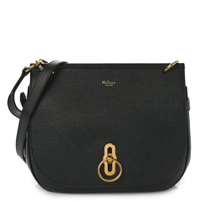 Mulberry Small Classic Grain Calfskin Amberley Satchel Black 1 of 8