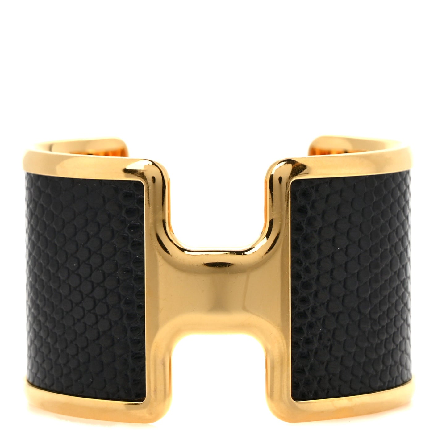 Lizard Olympe Cuff Bracelet Black