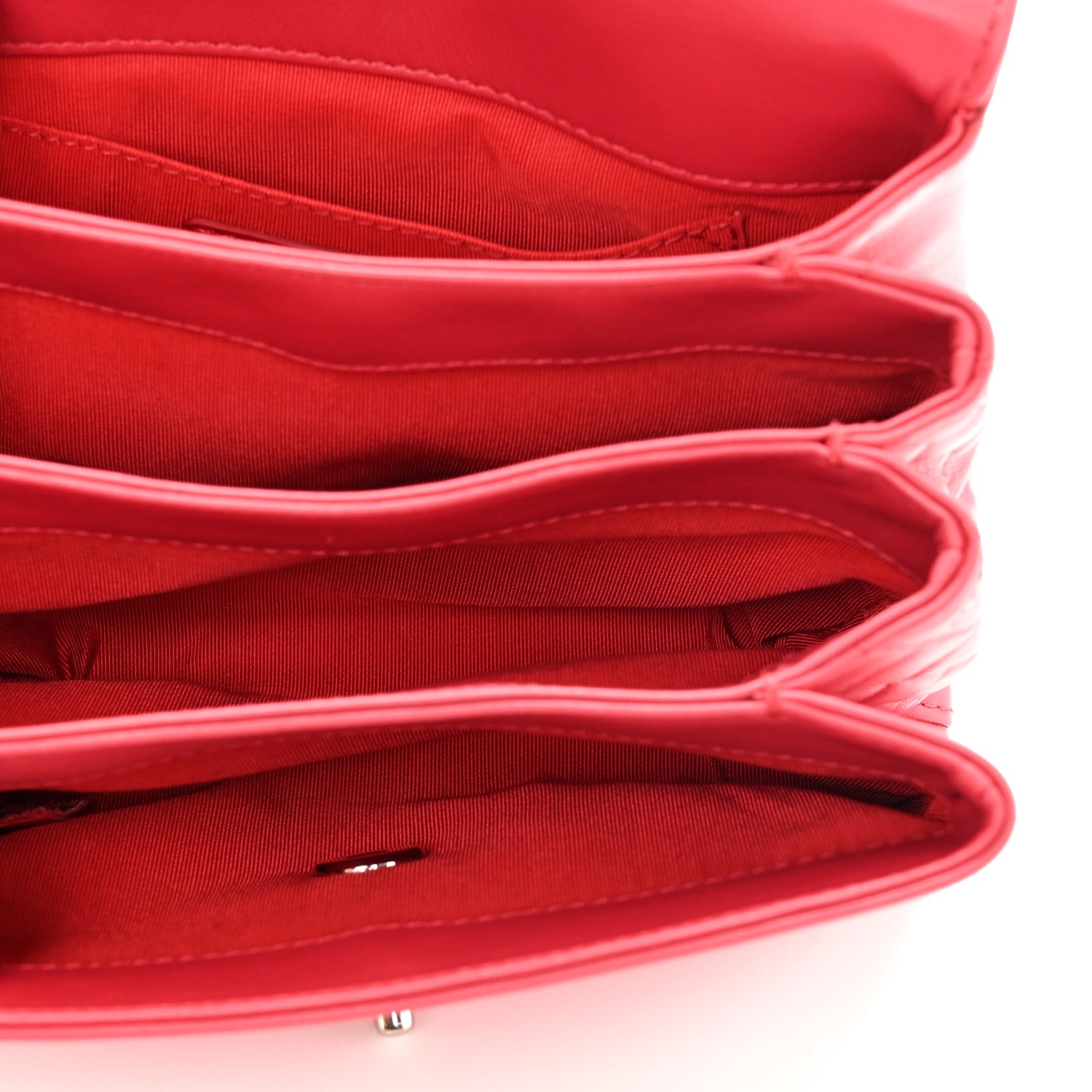 Chanel Calfskin Mini Tramezzo Flap Red 5 of 12