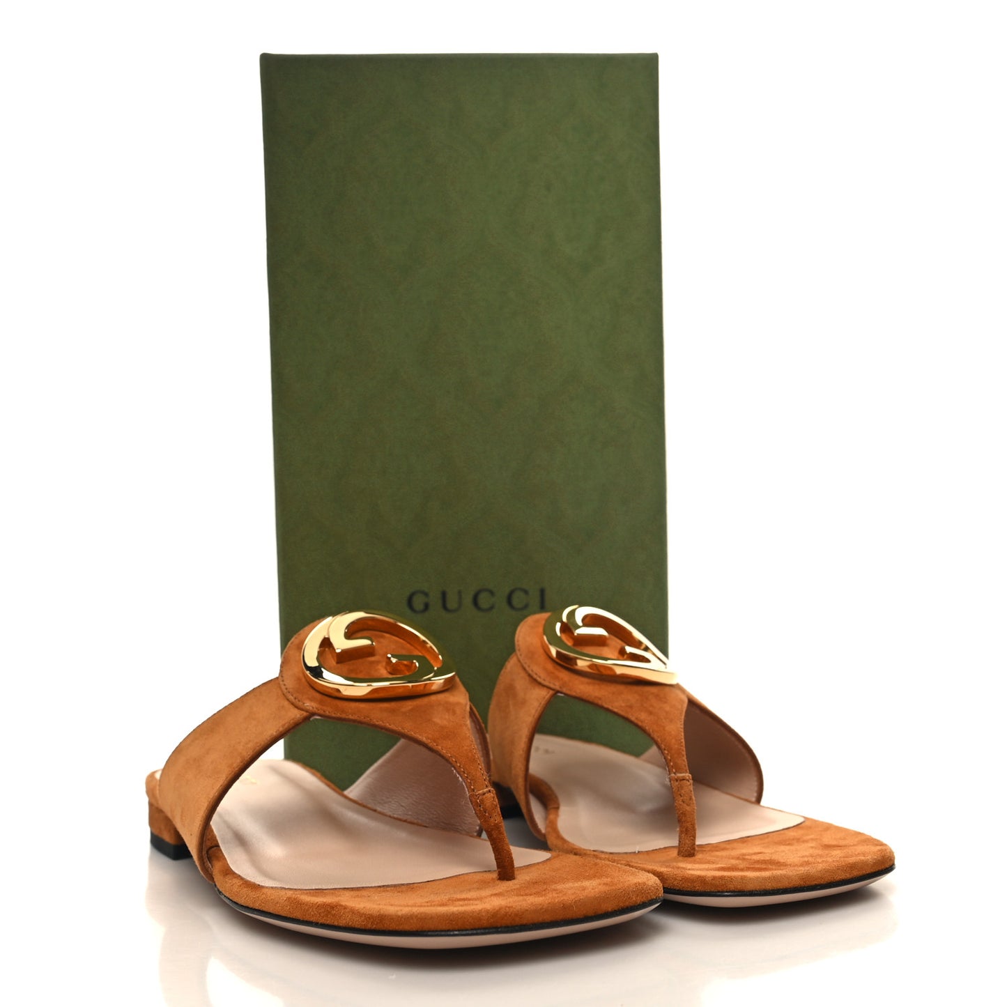 Suede Cachemire Blondie 15mm Thong Sandals 39 Blondie Cognac