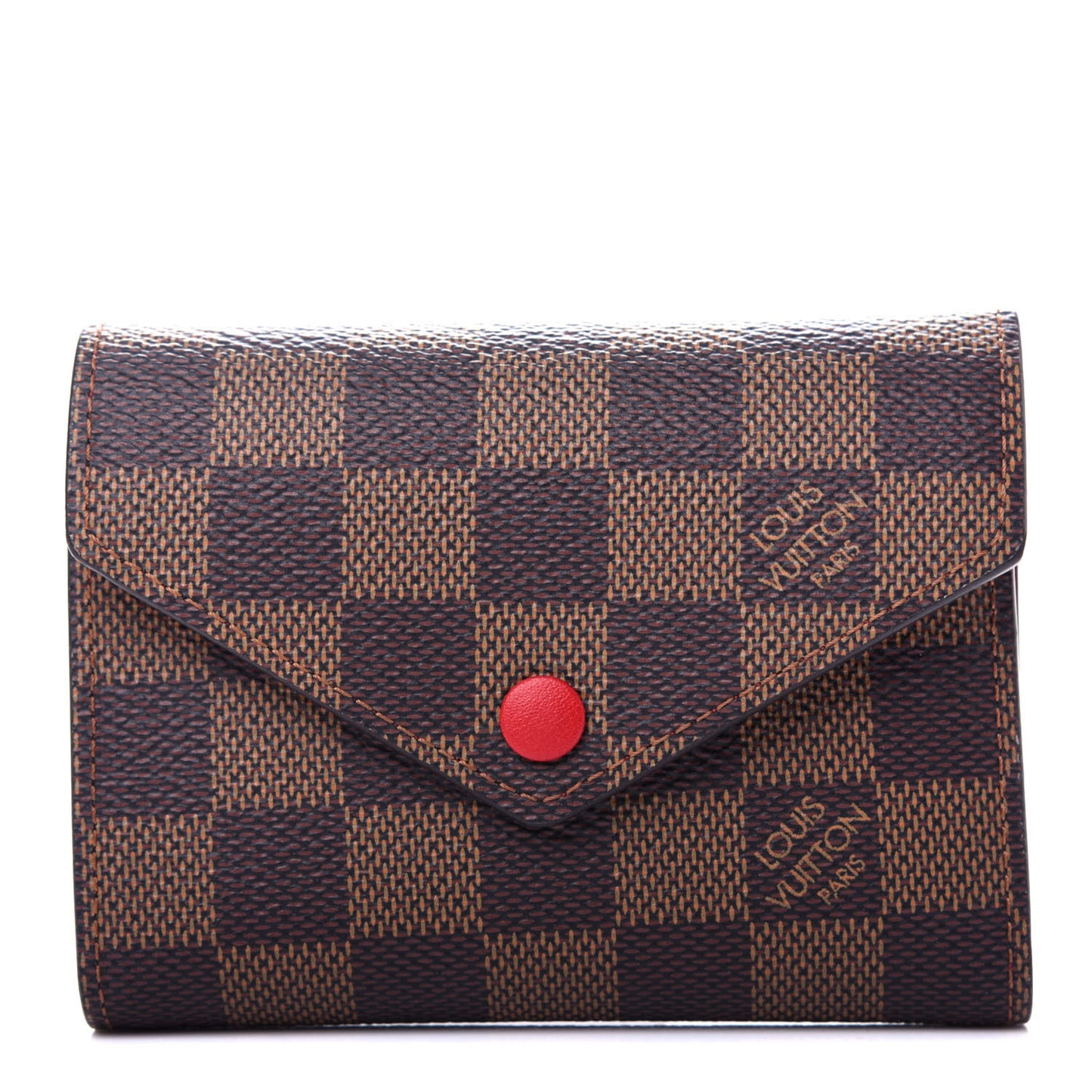 Damier Ebene Victorine Wallet Red