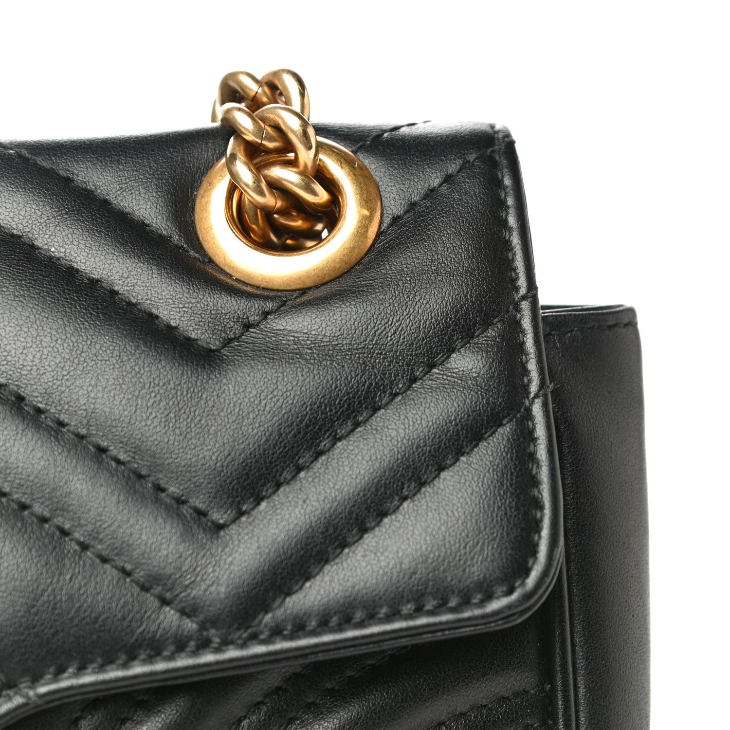Gucci Calfskin Matelasse Mini GG Marmont Shoulder Bag Black 24 of 24
