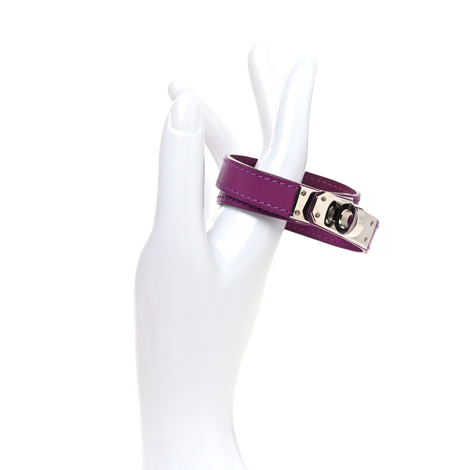 Hermes Swift Kelly Double Tour Bracelet S Cyclamen 2 of 6