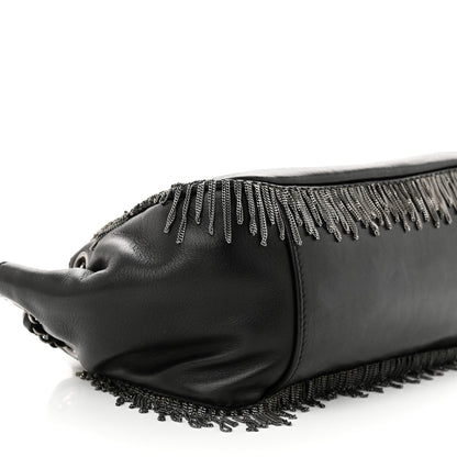 Chanel Lambskin Rock And Cabaret Chain Fringe Accordion Flap Black 9 of 11
