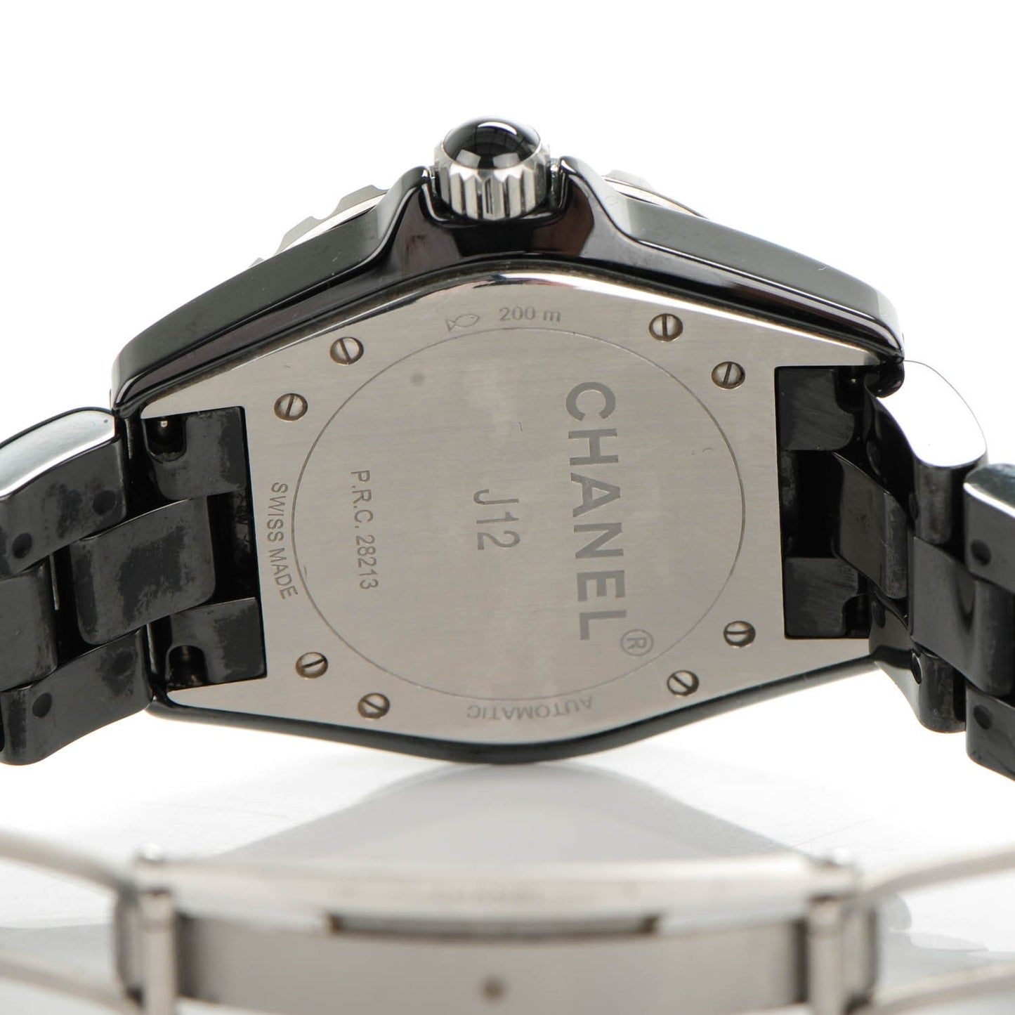 Stainless Steel Ceramic Diamond 38mm J12 Automatic Watch Black